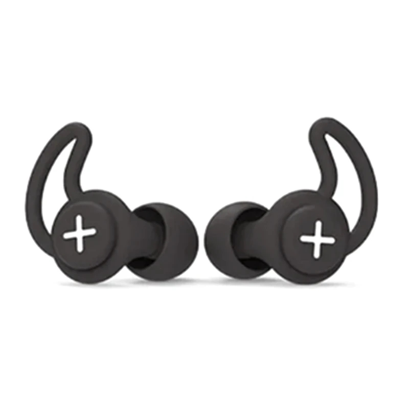 1 комплект Силиконови затычек за уши със защита От шум, Черни тапи за уши за сън, Гмуркане, Сърфинг, Мека удобна защита на уши - 0