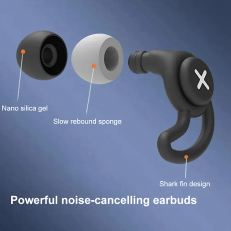 1 комплект Силиконови затычек за уши със защита От шум, Черни тапи за уши за сън, Гмуркане, Сърфинг, Мека удобна защита на уши - 4