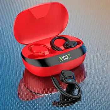 Меки ушни куки, Bluetooth-слушалки, Bluetooth-съвместими слушалки, водоустойчива, безжична спортни слушалки за активни