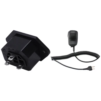 1 Бр AC 250V 10A IEC 320 C13 Штекерный конектор за монтаж на панел, черен и 1 парче мини говорител с микрофон
