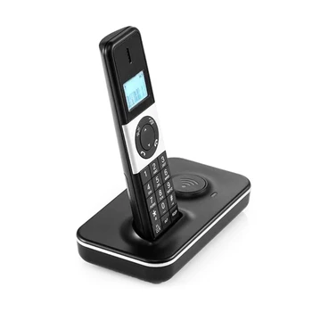 Телефон фиксирани D1002 100-240 В, цифрова безжична идентификация на обаждащия се, съхраняване на телефонни номера за дома и офиса, хотел