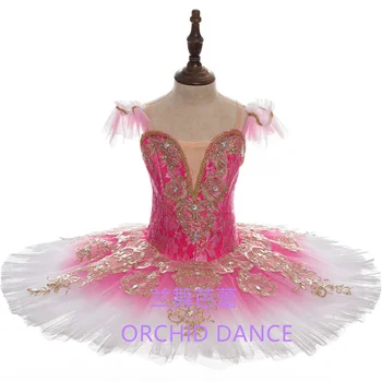 Чист цвят, Професионален висок клас дамски дрехи, за да се изяви, розови балетные костюми-пачки 