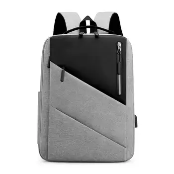 Противоугонный Раница за лаптоп, Пътен раница, Одобрен от авиокомпанията, водоустойчив училищна чанта за колеж с USB порт за зареждане за мъже и жени