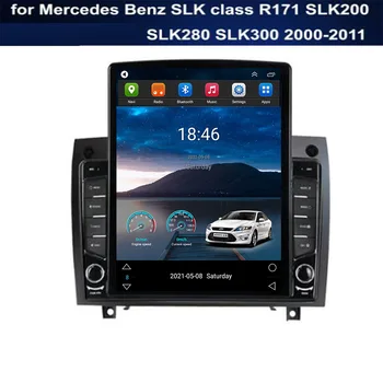Android 12 Benz SLK class R171 SLK200 SLK280 SLK300 2000-2011 Tesla Вид Авто Радио Мултимедиен Плейър GPS Навигация
