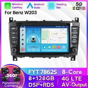 CarPlay Авто GPS Навигация, Радио, Мултимедиен Плеър за Mercedes Benz W203 W209 W219 A Class A160, C-Class C180 C200 CLK200