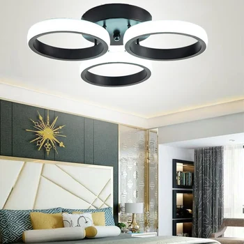 Вътрешен стенен монтаж тавана лампа с кръгла и квадратна smd led монтиране на светильником AC110V AC220V в бял или черен корпус, стенни аплици