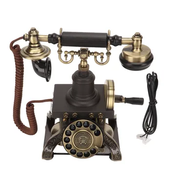 Античен телефон Предотвратява окисляването на Стационарен телефон, с регулируема сила на звука, свързан с жиците, за да се учат