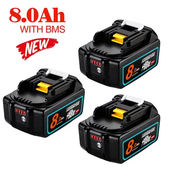 Най-новият батерия BL1860 18V 8000mAh и зарядно устройство За Makita 18V Акумулаторна Батерия Подмяна на BL1840 BL1850 BL1860 BL1860B Инструменти