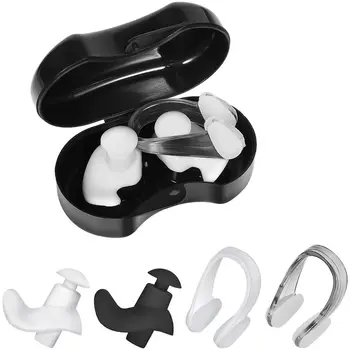 Професионален силиконов шумоподавляющий водоустойчив набор от щипки за нос, за да сърфирате, скоба за нос за плуване, Тапи за уши за плуване, Gag за ушите, за носа