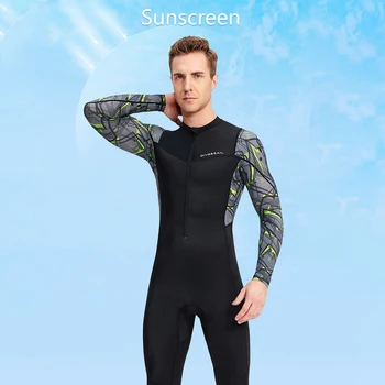 Мъжко облекло за гмуркане, защищающая от студ, слънцезащитен крем за подводно плуване, бански костюм за сърф с цип, еластично оборудване за водни спортове със защита от надраскване