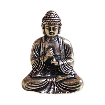 Мини-статуя на Буда, бронзова статуя на Буда, китайския будизъм, Буда статуя от чиста мед и бронз Шакямуни