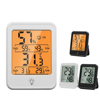 Битови термометри за помещения Цифров MC40 MC41, измерване на температурата и влажността в детската Стая, Електронен термометър с осветление за дома