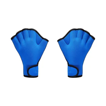 Спортни ръкавици за гмуркане, оборудване за гмуркане, Ръкавици със защита от полупальцев за възрастни и деца, Синьо + S