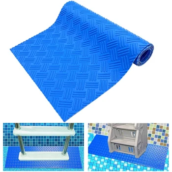 Синя Подложка за стълби в басейна, Нескользящая Текстура, Предпазна подложка за плуване, Противоскользящий мат
