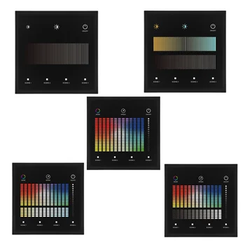1 Зона 1-5 Канален Тъчпад DMX Master Затемняющий Контролер За Едноцветни Двухцветных RGB RGBW RGBCCT led ленти 100-240 vac