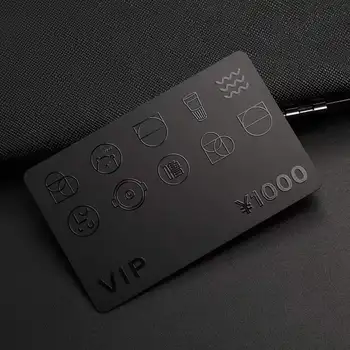 Индивидуални Черно Матово PVC RFID-карти NFC, визитки NFC
