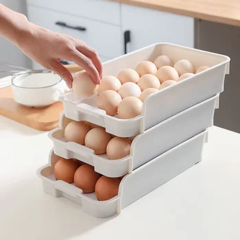 Хладилник Кутия за съхранение на Яйца Група за яйца Артефакт Може да се поставят в чекмеджето Кухненски принадлежности