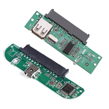 Нов 2,5-инчов адаптер за твърд диск USB 2.0 SATA 7 + 15 Pin