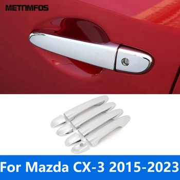За Mazda CX-3 CX3 2015-2020 2021 2022 2023 Хромирани Страничната Врата копчето, Накладки, тапа, Етикет, Аксесоари За Стайлинг на Автомобили