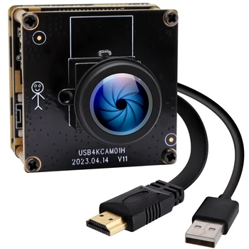 ELP Широка HDMI USB Камера 4K H. 265 H. 264 MJPEG 30 кадъра в секунда IMX415 Кухненски Модул, промишлени камери за Видеонаблюдение За Raspberry Pi в jetson Nano