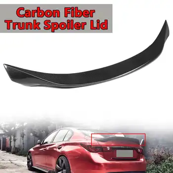 Нов Спойлер на Задния багажник на Кола От Този Въглеродни Влакна, Голяма шапка Крило За Infiniti Q50 2014-2019, Висококачествен заден Спойлер, Задното Крило на Автомобила