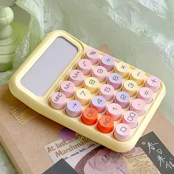 Калкулатор в ретро стил, калкулатор за малки кукли, Ефективен настолен калкулатор в ретро стил, точен дисплей за удобство на работа в офиса