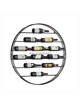 Европейският вино багажник, с монтиран на стената iron художествен рафтове за червено вино, кафе-бар, с монтиран на стената творчески ресторант вино багажник за изложбата на стоки вино кабинет