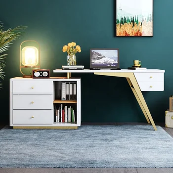Модерни мебели за кабинет, Бяла Бюро, Скандинавски Домашен Компютър часа за съхранение