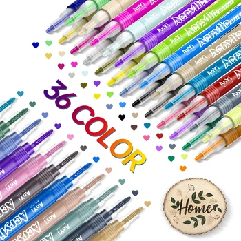 Акрилни Бои Връхчета 36 Цвята Премиум-Клас, Водоустойчив Перманентная Боя, Набор от Художествени маркер химикалки за наскальной живопис, занаяти 
