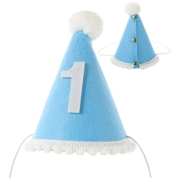На 1-ви рожден ден на първи хеттрик декор детски шапки шапки украса на партията снимка подпори non-тъкани кърпи шапки Короната г.