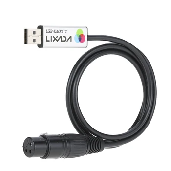 Конвертор USB DMX интерфейсния кабел-адаптер за сценичното осветление, КОМПЮТЪР с DMX-контролер, слаби USB DMX512 с компакт-диск за дискотеки, DJ