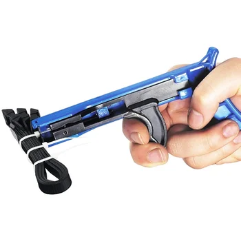 Пистолет за кабелни основи Ръчен инструмент За определяне на TG-100 устройството за обтягане за найлон, завладяващ клип при рязане