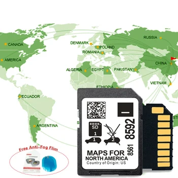 Навигационни карти на Северна Америка 2023 32 GB памет Карта за Buick, Cadillac, Chevrolet, GMC, GPS Аксесоари и високоскоростна SD карта