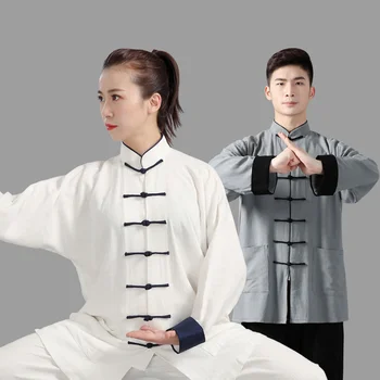 Облекло за Тайдзи От Дишащ Лен, Дрехи за тренировки в китайски стил, Дамски дрехи за бойни изкуства, Облекло за изказвания, Нов стил на 2022 г.