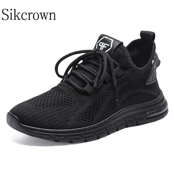 Черни маратонки за бягане, дамски обувки, Размер 41, Дишащи спортни ежедневни обувки в Корейски стил, дамски однотонная дамски въздушна мрежа