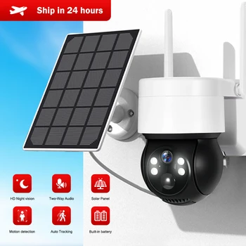 3MP Безжична Външна Видео 2K WiFi Слънчева Камера за Наблюдение Защита на Дома за Сигурност Батерия дълги периоди на Изчакване за Mini iCSee AI Human