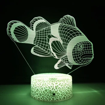 Nighdn 3D Риболовна Лампа Илюзията за нощна светлина LED Рибна Маса Настолни Лампи 7 Цвята Промяна на Домашен интериор Спални Подарък Играчка за Деца Baby