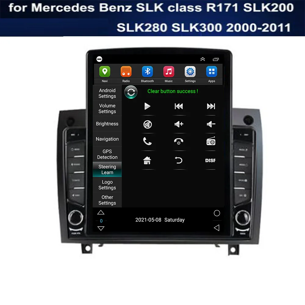 Android 12 Benz SLK class R171 SLK200 SLK280 SLK300 2000-2011 Tesla Вид Авто Радио Мултимедиен Плейър GPS Навигация - 4