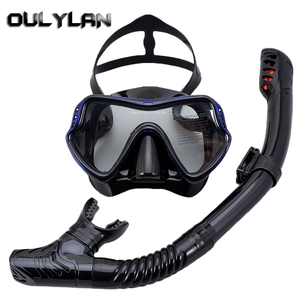 Oulylan Професионална маска за гмуркане с шнорхел и очила за гмуркане, набор от дихателни тръби за гмуркане с шнорхел, Маска за гмуркане - 0