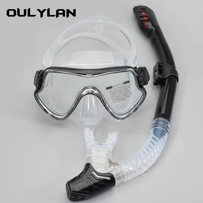 Oulylan Професионална маска за гмуркане с шнорхел и очила за гмуркане, набор от дихателни тръби за гмуркане с шнорхел, Маска за гмуркане - 5