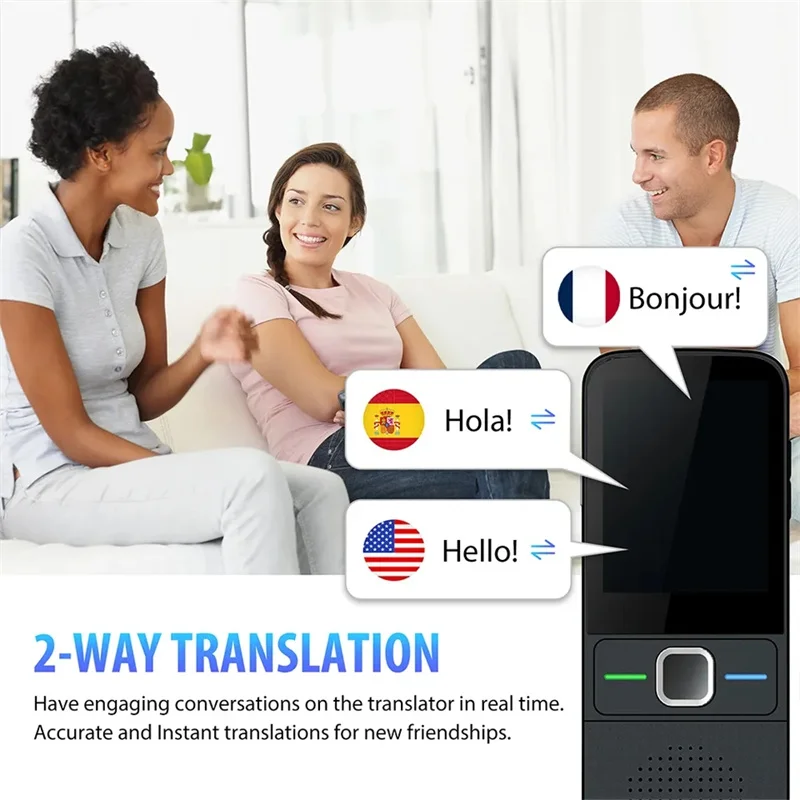 T10 Smart Voice Translator AI Обучение Conversion Онлайн Незабавен превод в реално времени137 езици Преносима машина за превод - 3