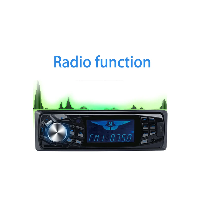 Авто аудио система 1 Din, стерео уредба, MP3 плейър, вграден приемник FM, Aux, 12, Bluetooth, SD, USB, Авторадио, аксесоари за автомобили - 3