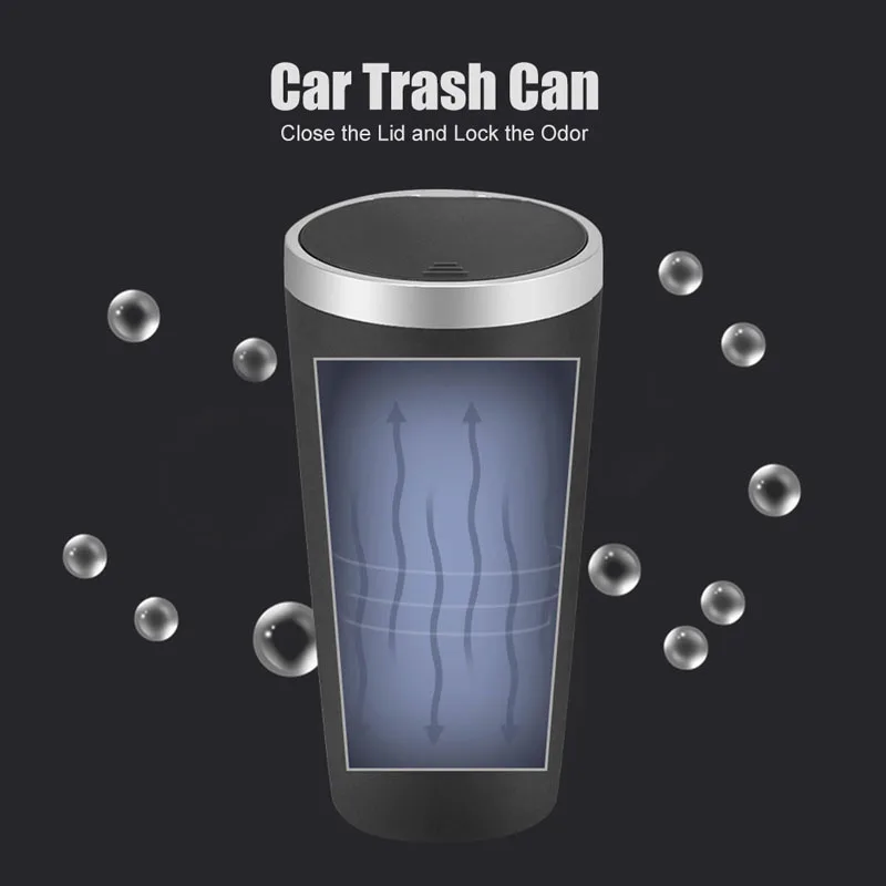 Авто кофа за боклук, водоустойчива кутия за съхранение на чаши, Мини Многофункционален органайзер с откриващото капак на централната конзола на автомобила - 1