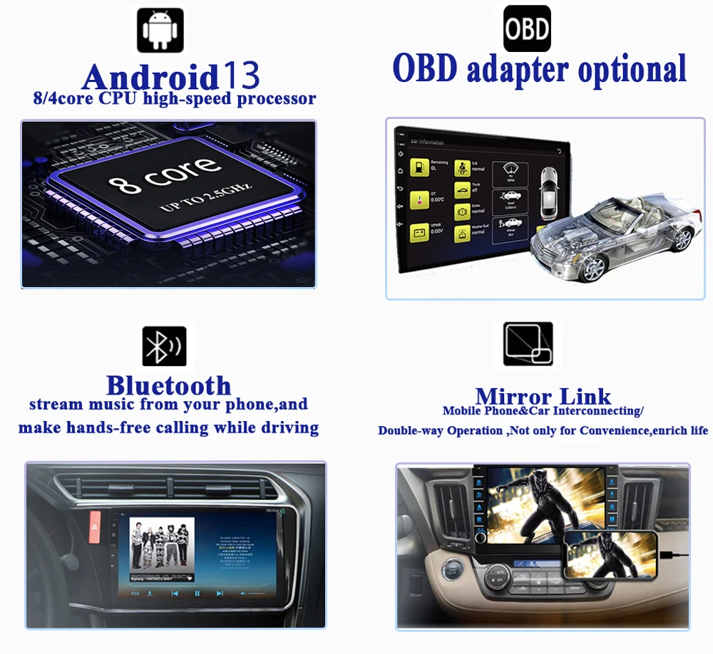Автомобилно радио Android 13 за Chevrolet Cavalier 2016-2018 Видео Мултимедиен плейър GPS Навигация 5G DVD Високоскоростен процесор 2din - 3