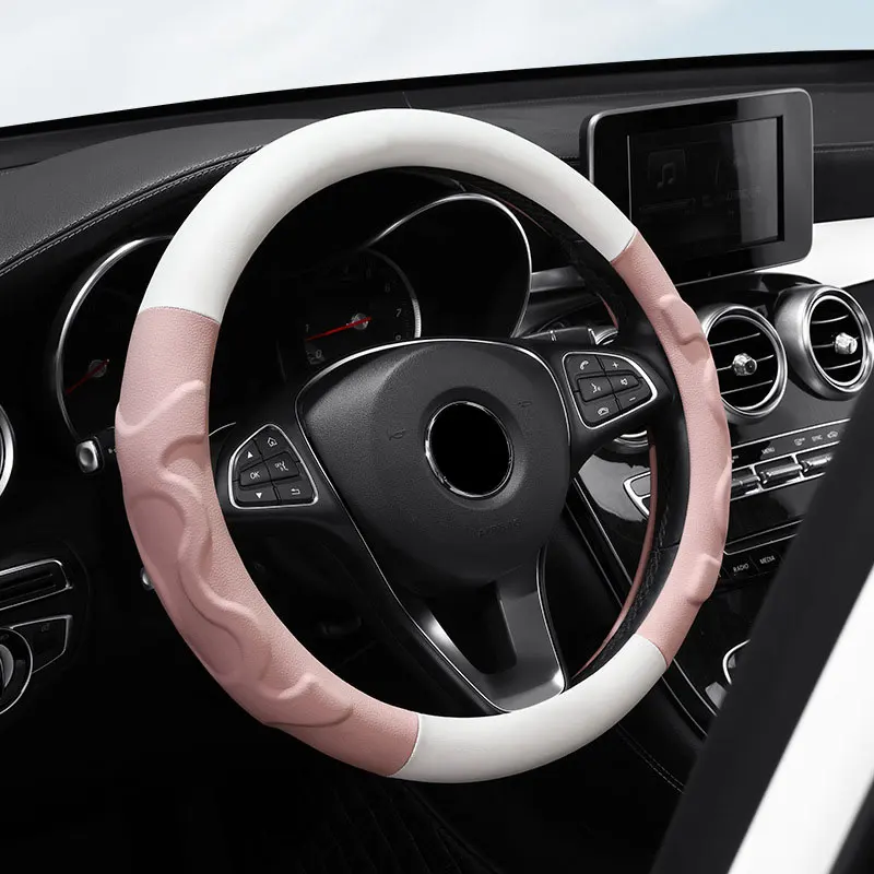 за Infiniti Q50L QX50 Q70 ESQXA60 XQ70 Универсален Модерен устойчива на плъзгане кожена покриване на Волана колата е в спортен стил кръгла тип - 4
