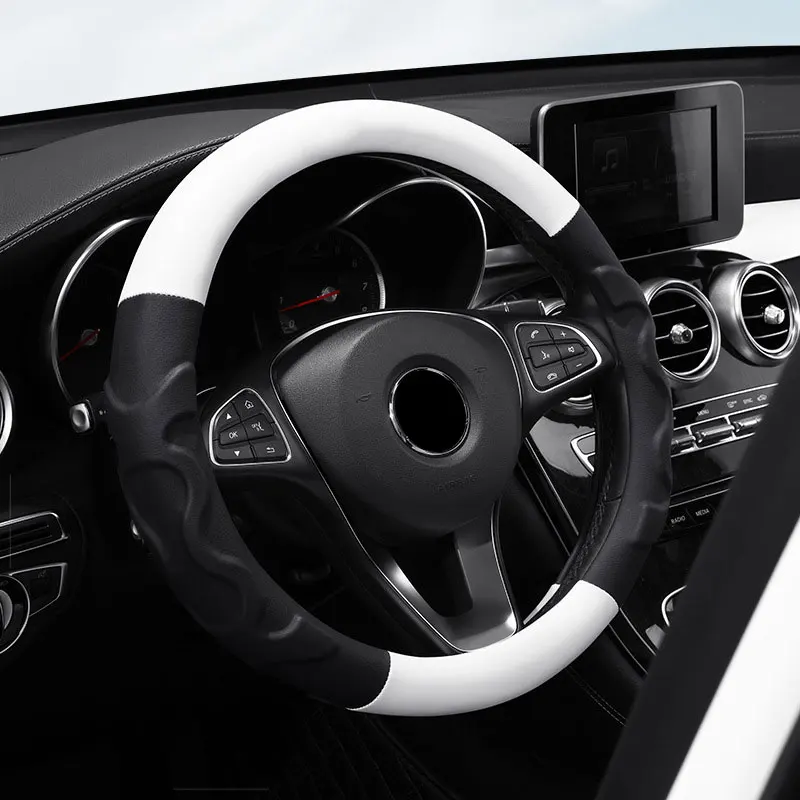 за Infiniti Q50L QX50 Q70 ESQXA60 XQ70 Универсален Модерен устойчива на плъзгане кожена покриване на Волана колата е в спортен стил кръгла тип - 5
