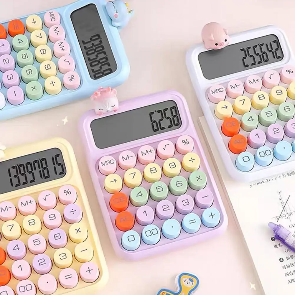 Калкулатор в ретро стил, калкулатор за малки кукли, Ефективен настолен калкулатор в ретро стил, точен дисплей за удобство на работа в офиса - 1