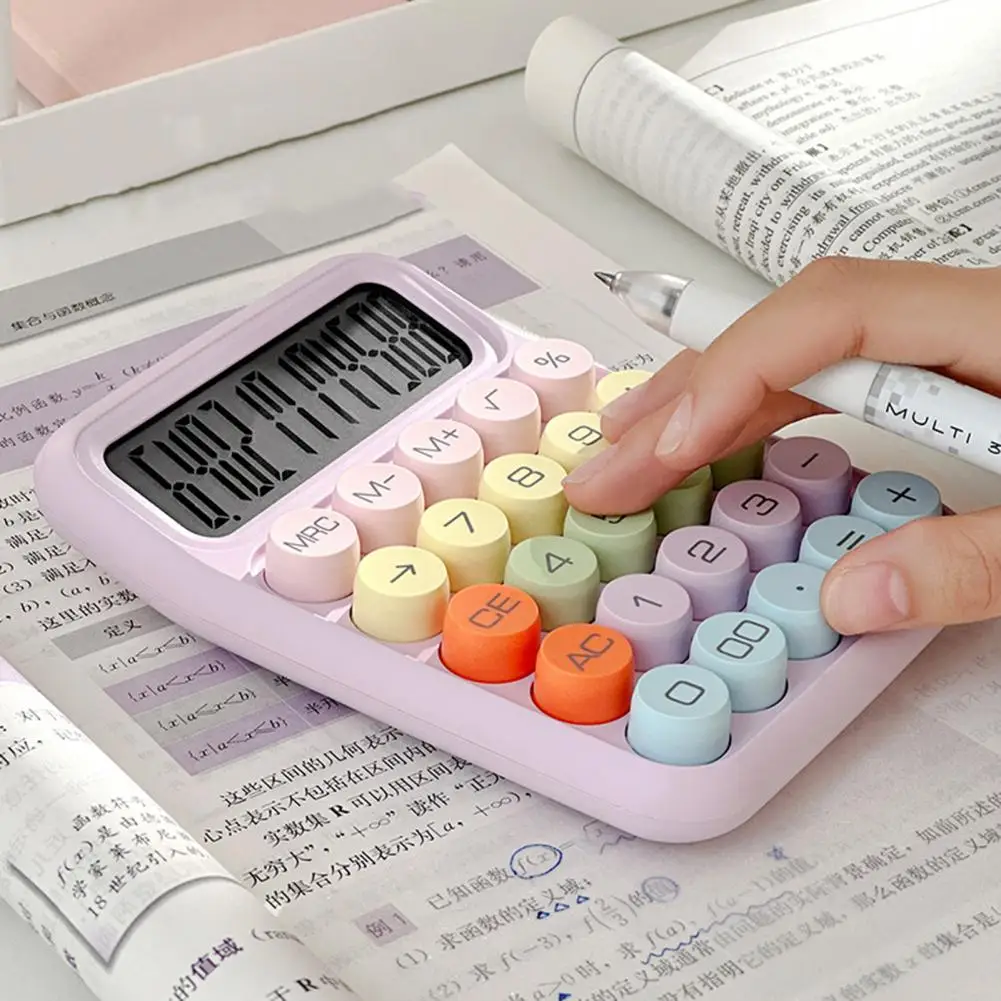 Калкулатор в ретро стил, калкулатор за малки кукли, Ефективен настолен калкулатор в ретро стил, точен дисплей за удобство на работа в офиса - 2