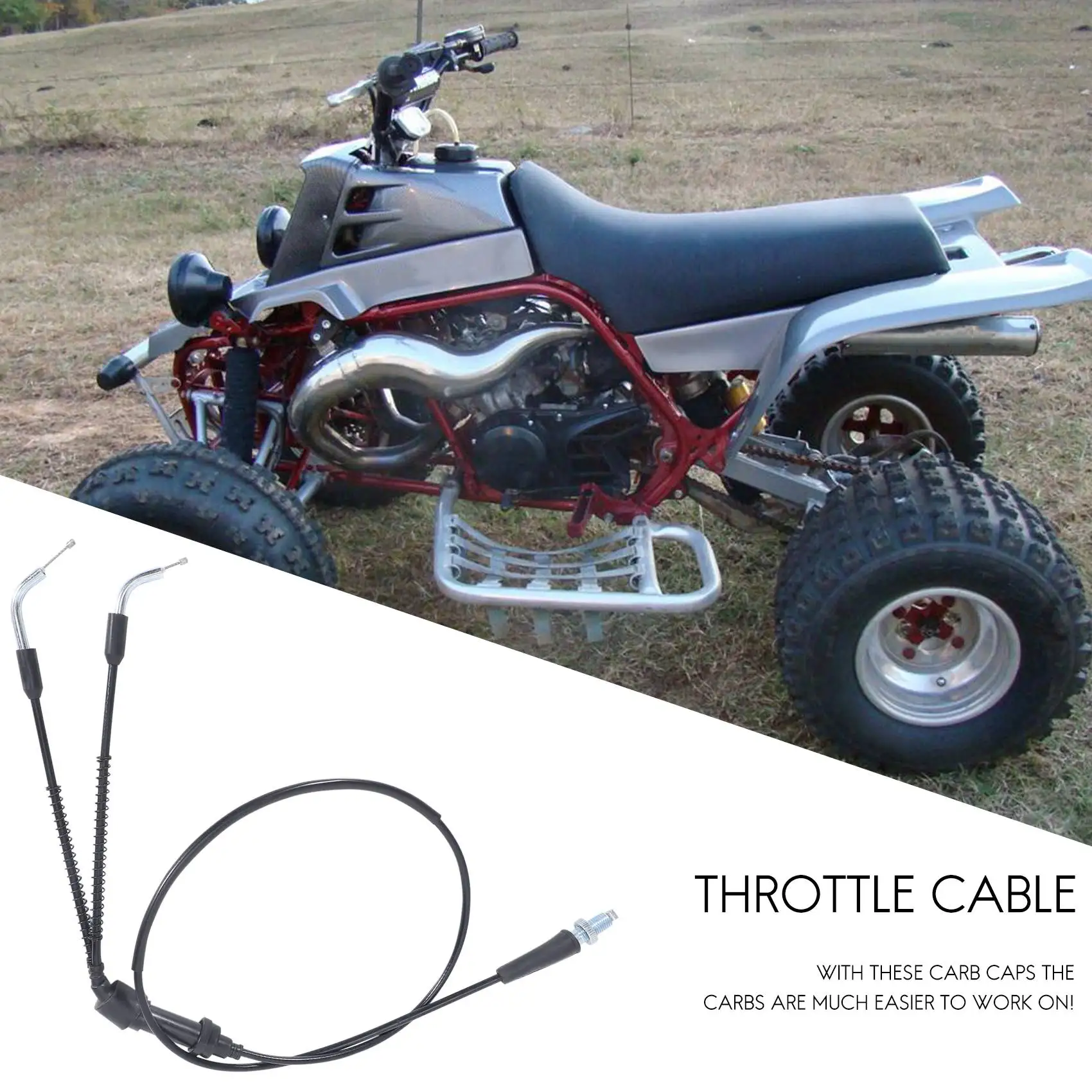 Комплект за премахване на Tors за Yamaha Banshee Капачки на въжето на педала на газта Винтове на празен ход - 5