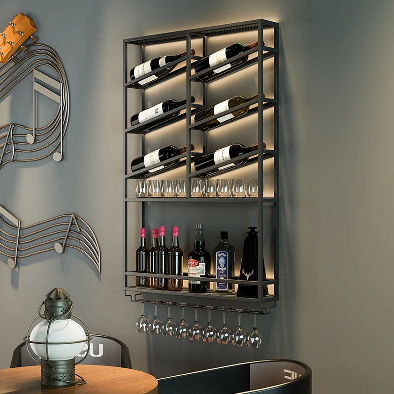 Луксозни Метални Вино Стелажи за съхранение на бутилки, Златна Търговска Бира гардероб, Ресторант, Домашни Подвесная мебели за публикуване Porte Bouteille - 5